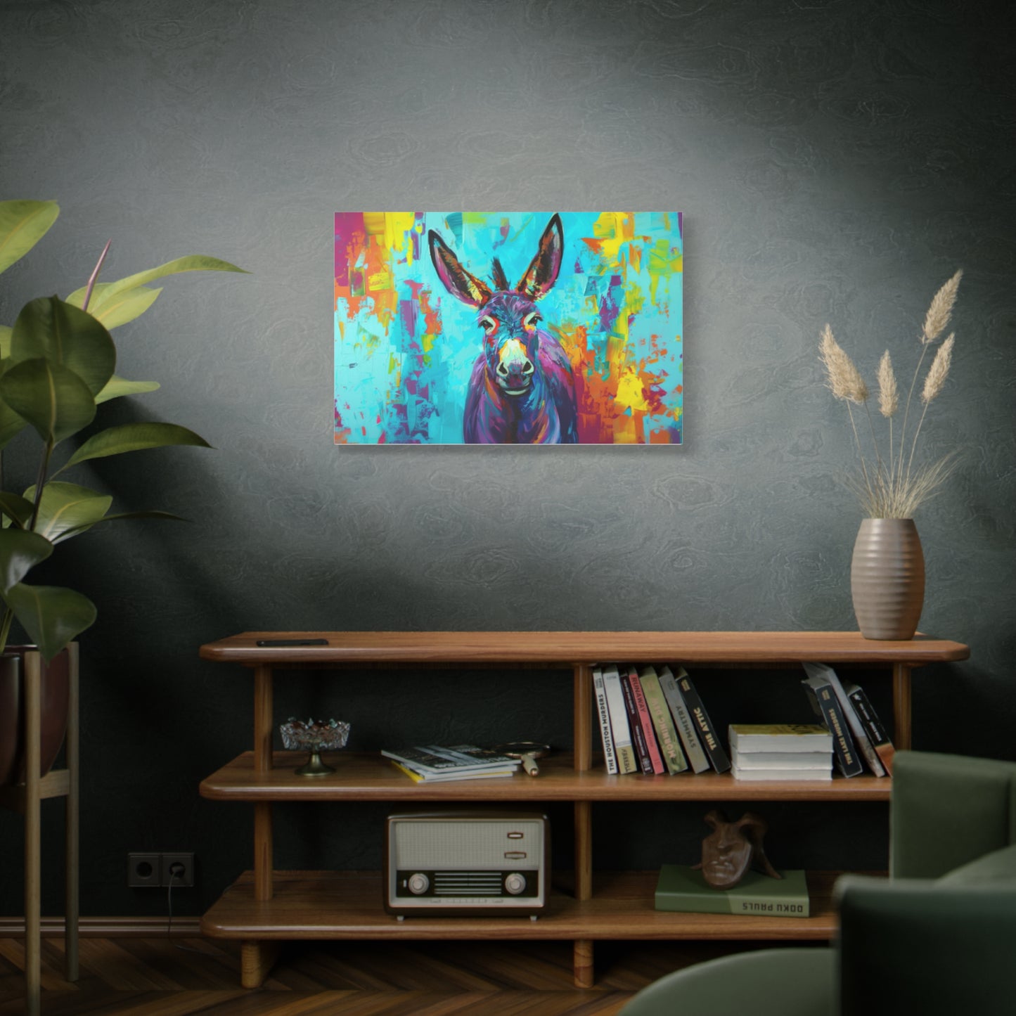 Donkey "Confetti" Fauvism Canvas 1.25"