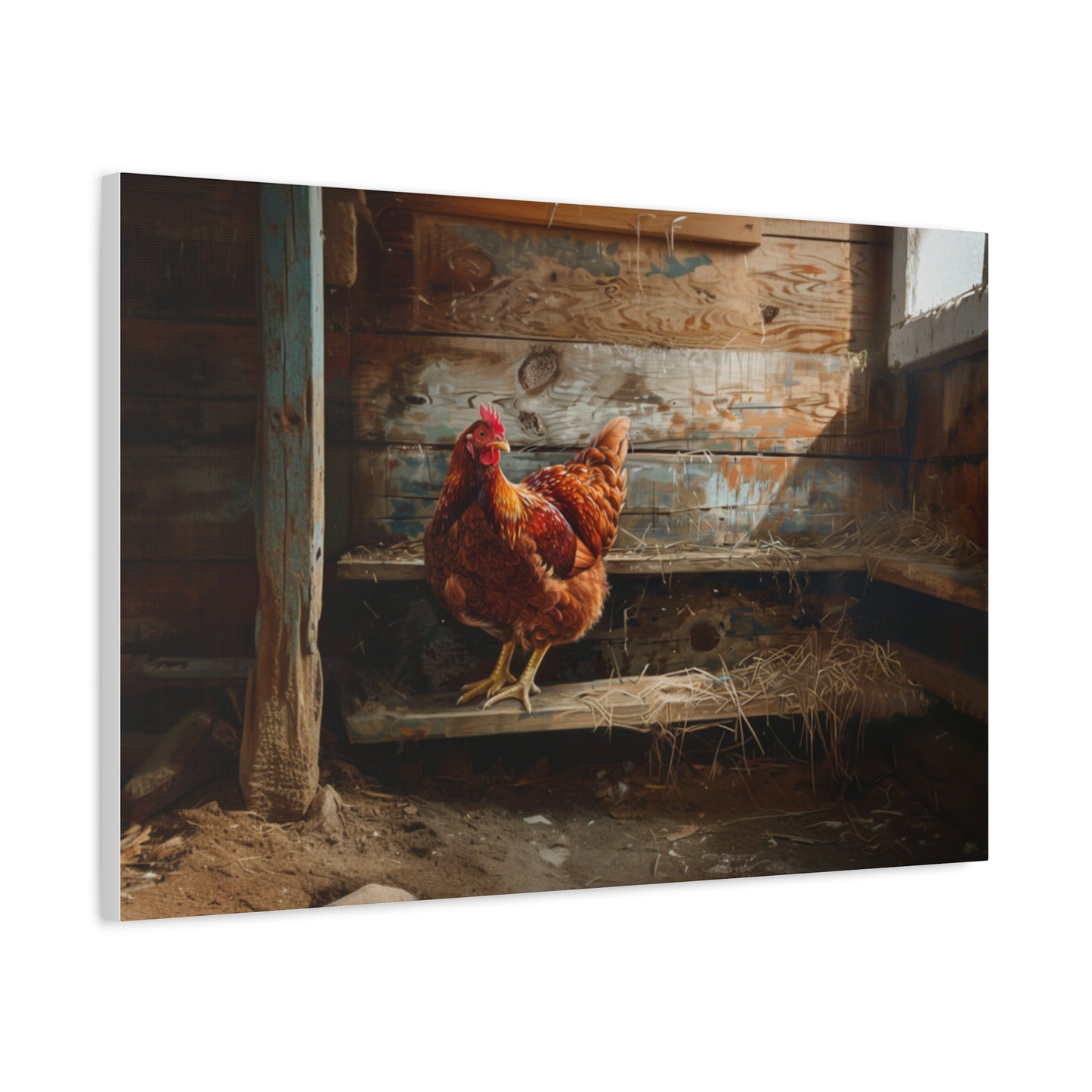 Rhode Island Red "Henny Penny" Chicken Canvas 1.25"