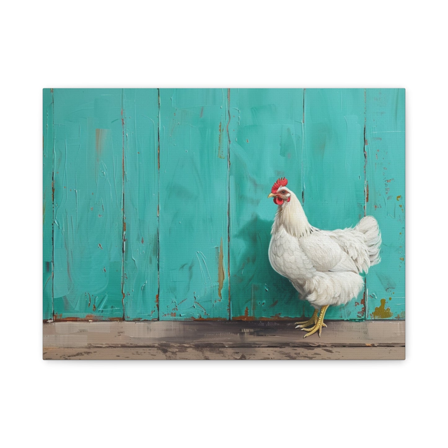 Leghorn "Pearl" Chicken Canvas 1.25"