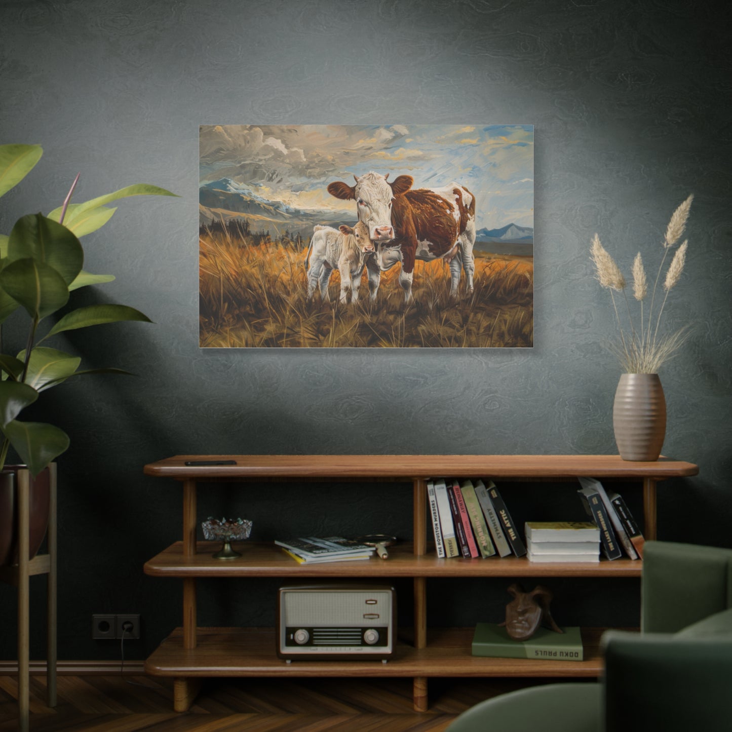 Holstein "Rosie and Pearl" Friesian Cow Canvas 1.25"