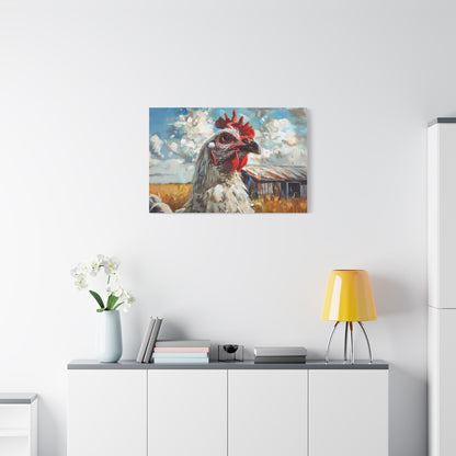 Leghorn "Cloud" Chicken Canvas 1.25"