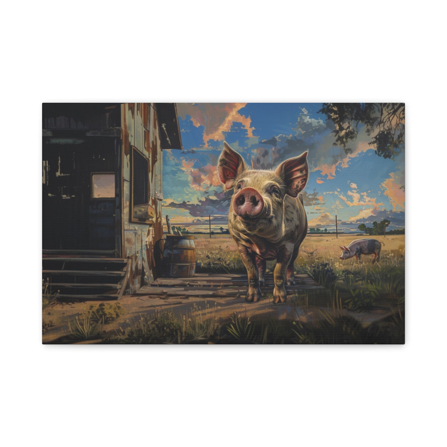 Gloucestershire "Winston" Pig Canvas 1.25"