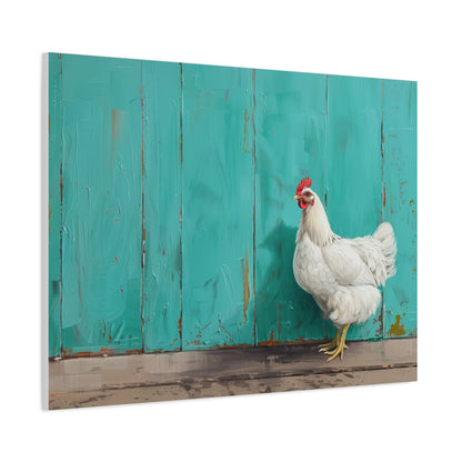 Leghorn "Pearl" Chicken Canvas 1.25"