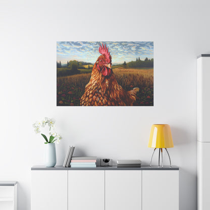 Rhode Island Red "Sunny" Chicken Canvas 1.25"