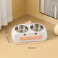 Duck Design Double Bowl Pet Food Water Feeder