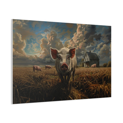 Yorkshire "Wilbur" Pig Canvas 1.25"