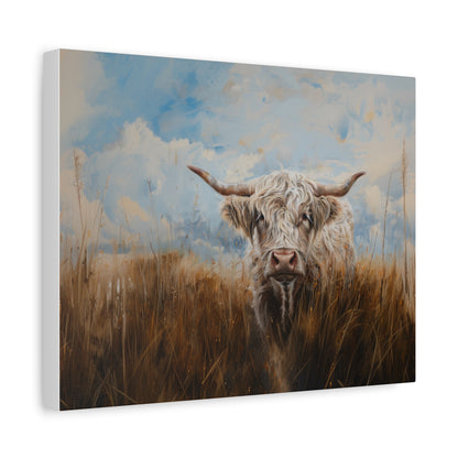 Highland "White Highlander" Cow Canvas 1.25"