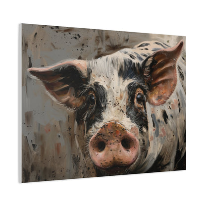 Gloucestershire "Luna" Pig Canvas 1.25"