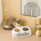 Duck Design Double Bowl Pet Food Water Feeder