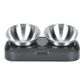 Stainless Steel Cat Dog Food Water Bowl With Stand