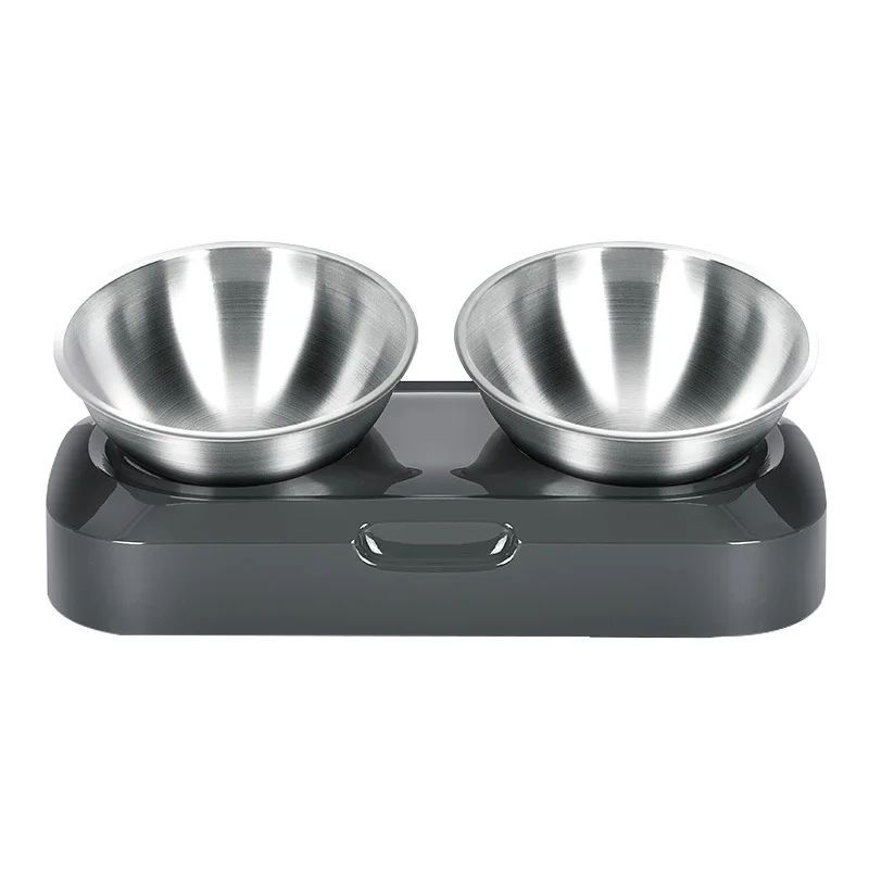 Stainless Steel Cat Dog Food Water Bowl With Stand