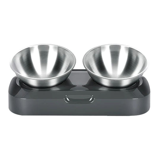 Stainless Steel Cat Dog Food Water Bowl With Stand