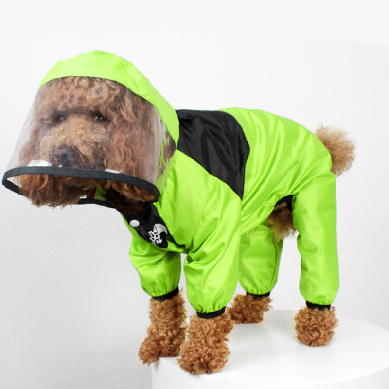 Rainy Day Pet Poncho Lightweight Waterproof Dog Clothing