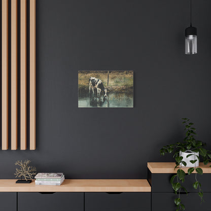 Holstein "River" Friesian Cow Canvas 1.25"