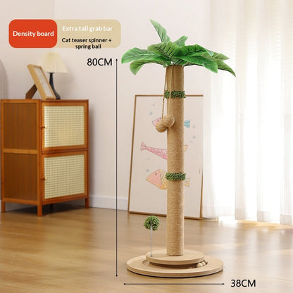 Solid Wood Cat Climbing Frame Scratching Board Toy