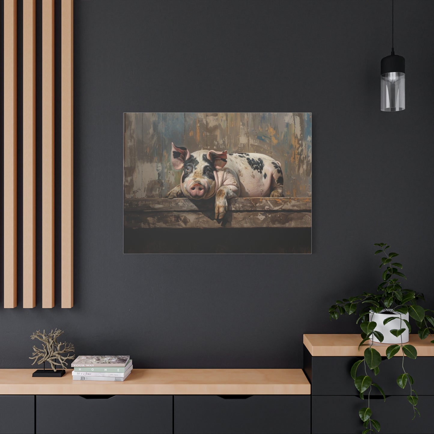 Gloucestershire "Millie" Pig Canvas 1.25"