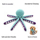 Squeaky Six Legged Octopus Plush Chew Toy