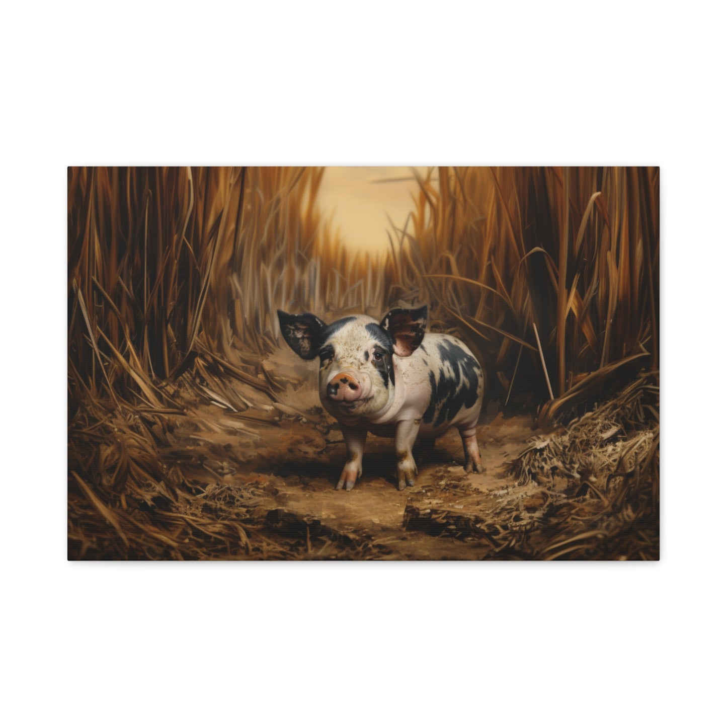 Gloucestershire "Runt" Pig Canvas 1.25"