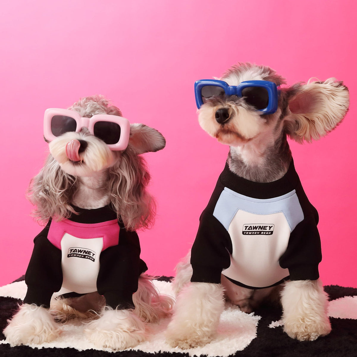 Dog Stitching Zipper Pullover Sweater Warm Comfortable Petwear