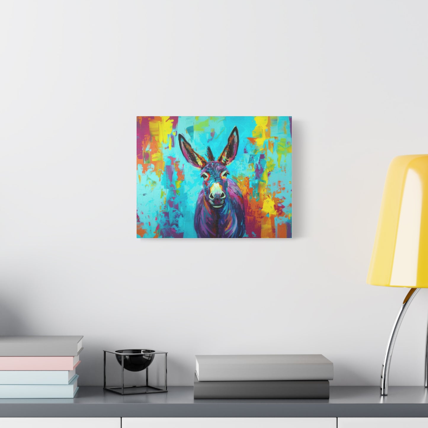 Donkey "Confetti" Fauvism Canvas 1.25"