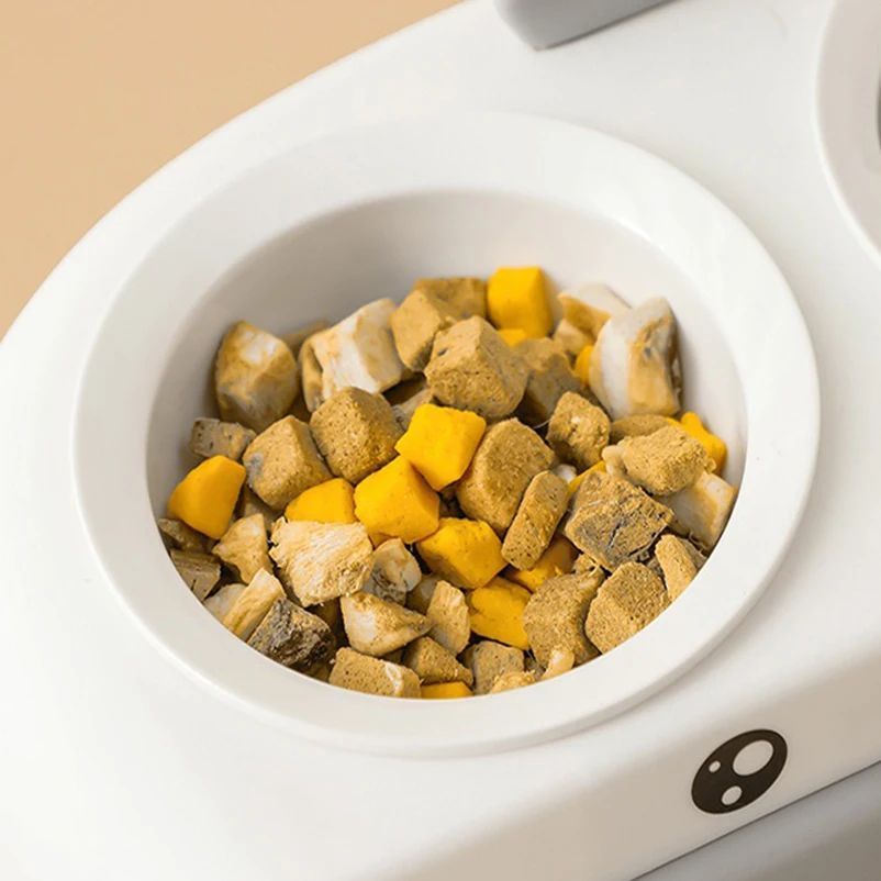 Duck Design Double Bowl Pet Food Water Feeder