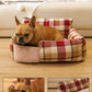 Retro Plaid Washable Chew-Resistant All-Season Pet Bed