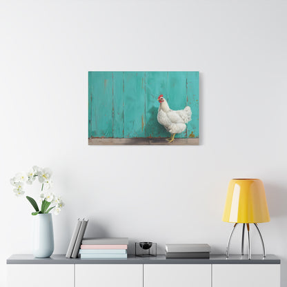 Leghorn "Pearl" Chicken Canvas 1.25"