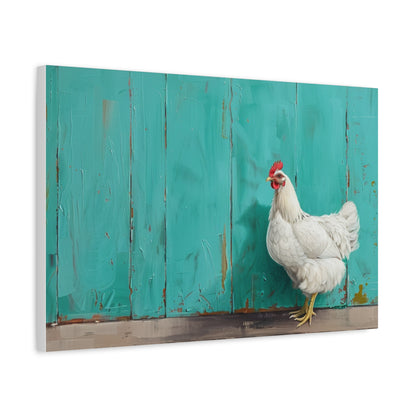 Leghorn "Pearl" Chicken Canvas 1.25"