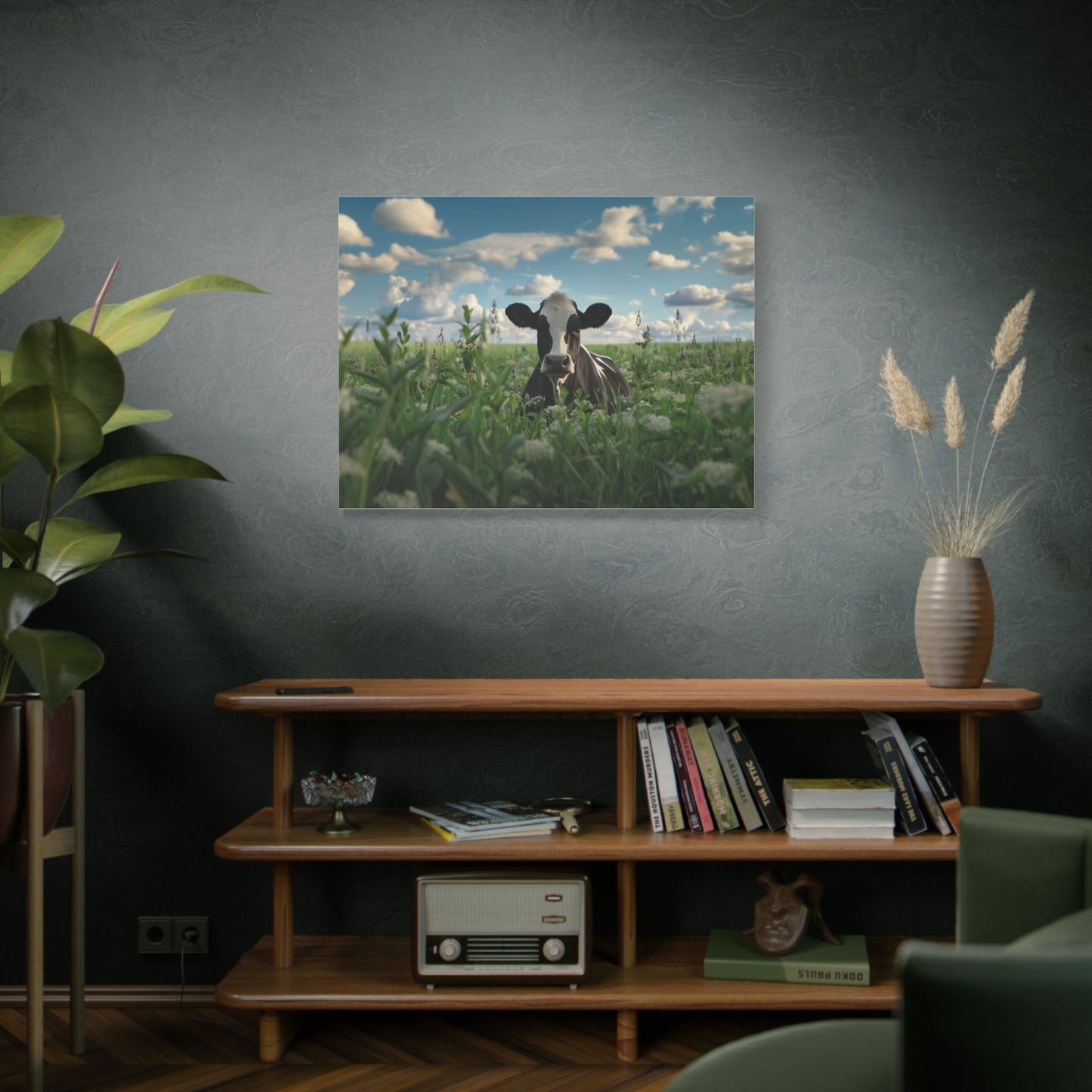 Holstein "Sky" Friesian Cow Canvas 1.25"