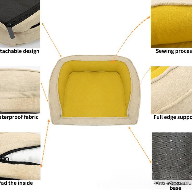 Orthopedic Pet Bed Supportive Dog Cat Lounger Kennel