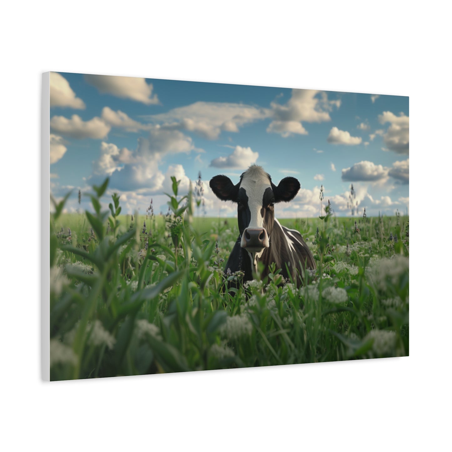 Holstein "Sky" Friesian Cow Canvas 1.25"