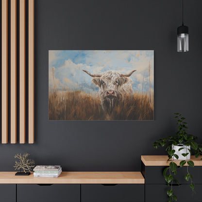 Highland "White Highlander" Cow Canvas 1.25"