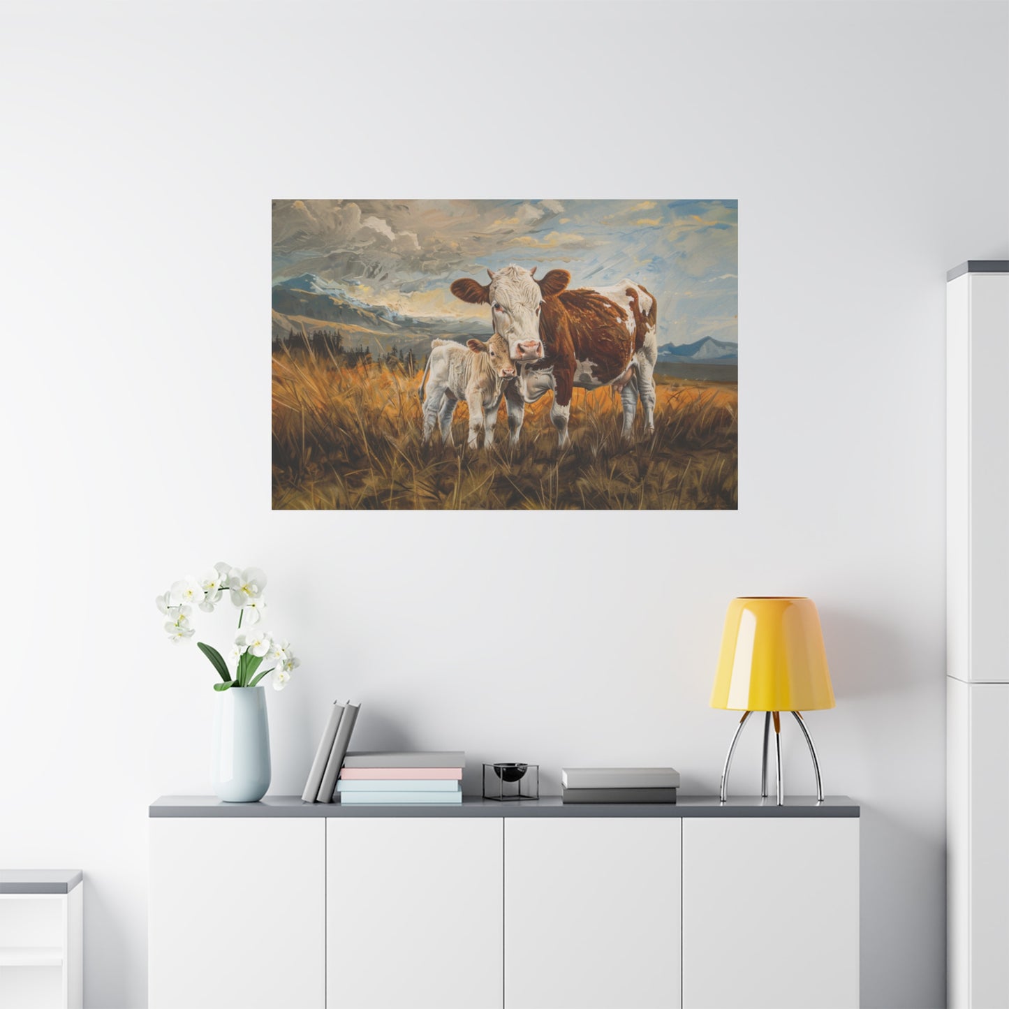 Holstein "Rosie and Pearl" Friesian Cow Canvas 1.25"