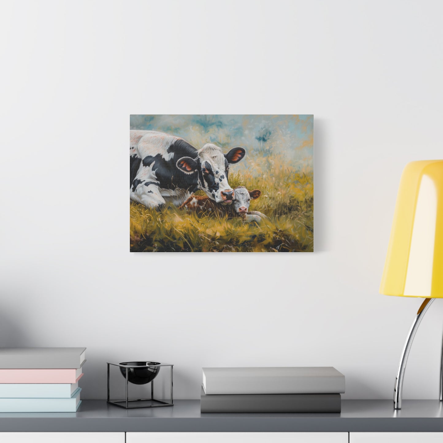 Holstein "Bella and Hazel" Friesian Cow Canvas 1.25"