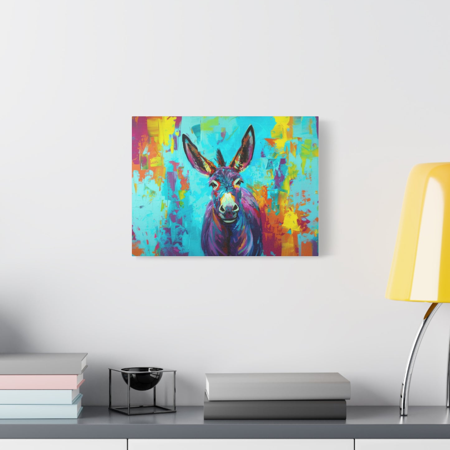 Donkey "Confetti" Fauvism Canvas 1.25"