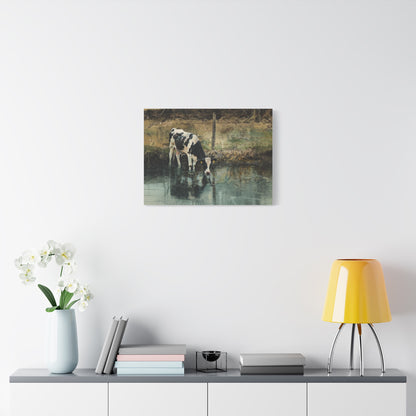 Holstein "River" Friesian Cow Canvas 1.25"