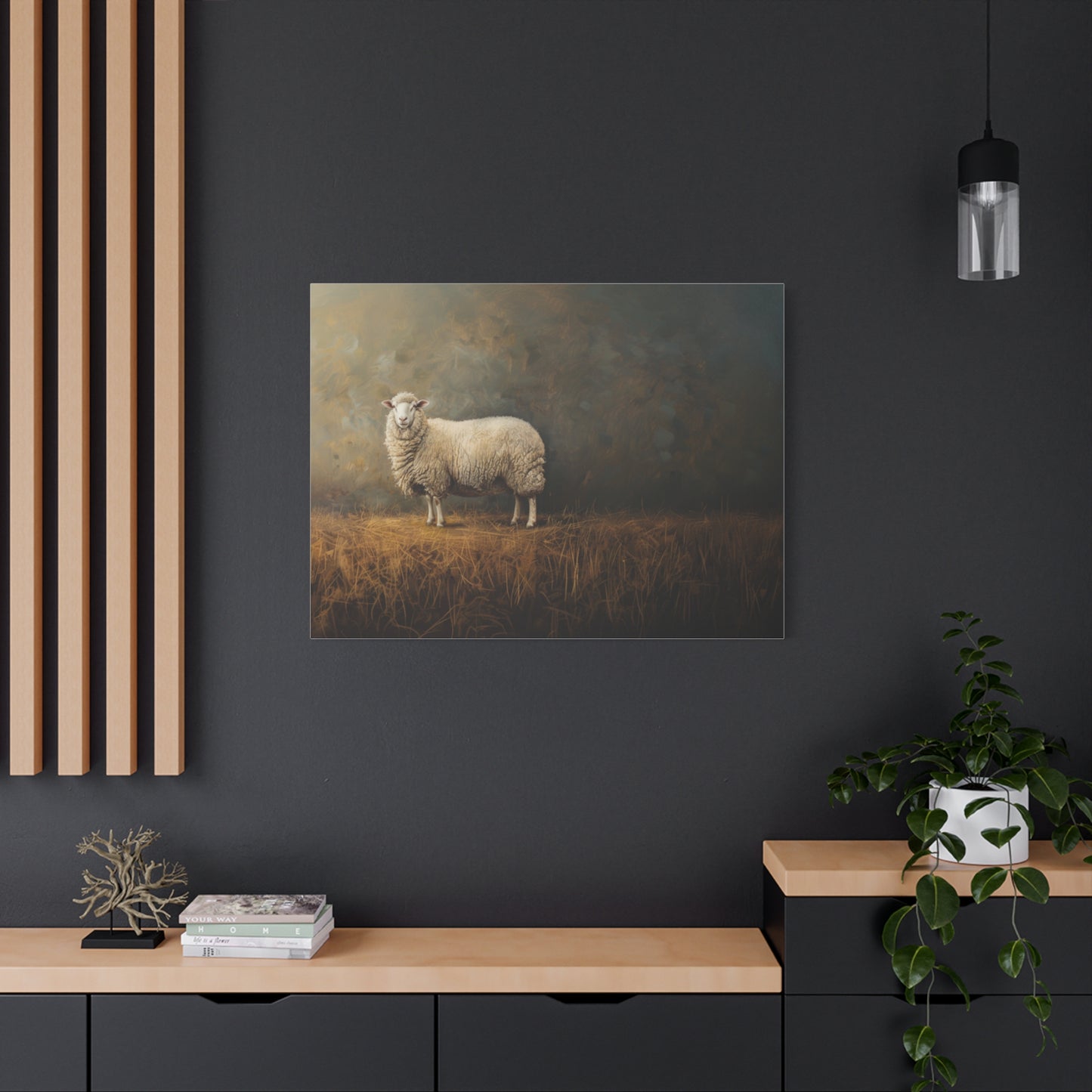 Suffolk "Molly" Sheep Canvas 1.25"