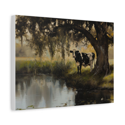 Holstein "Willow" Friesian Cow Canvas 1.25"