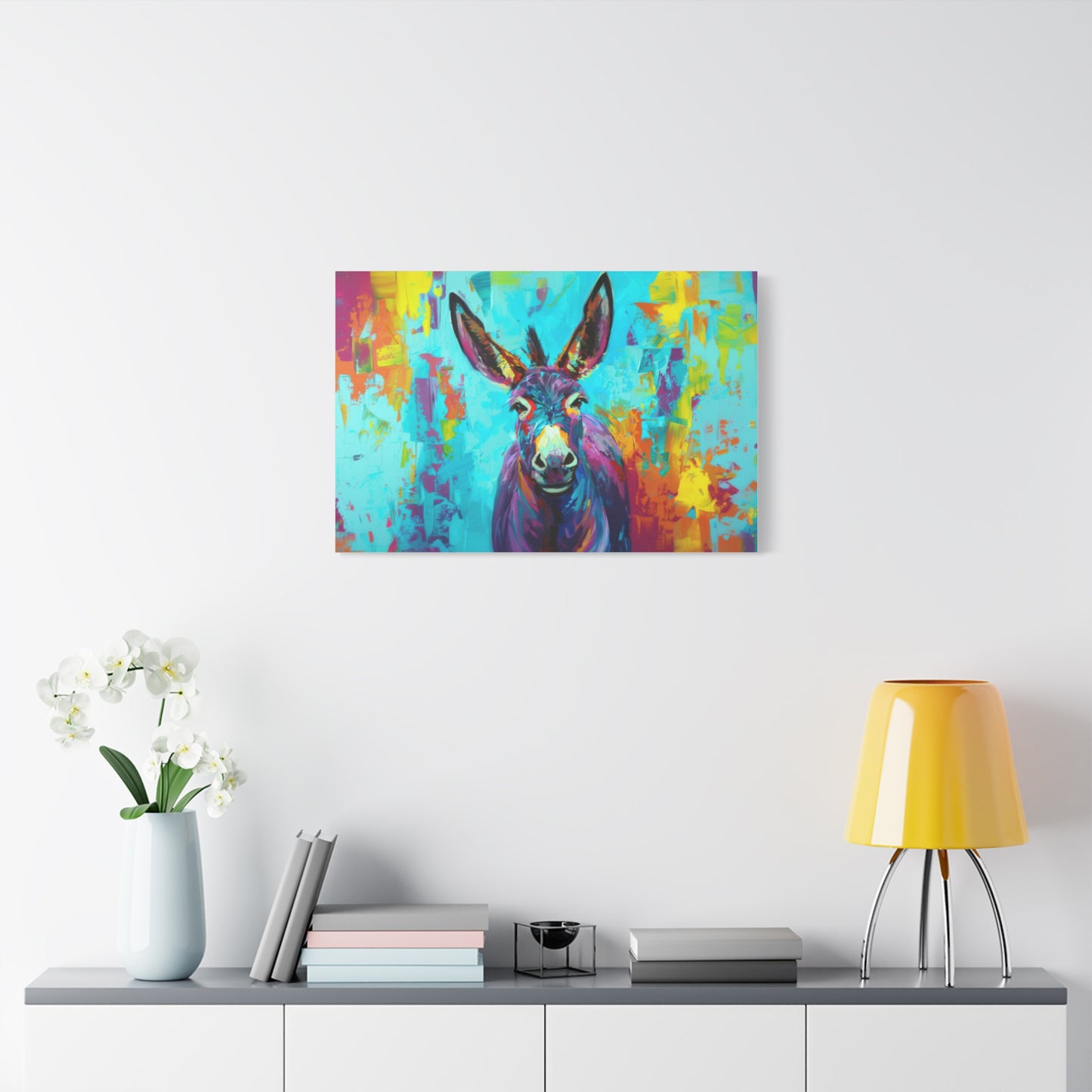 Donkey "Confetti" Fauvism Canvas 1.25"