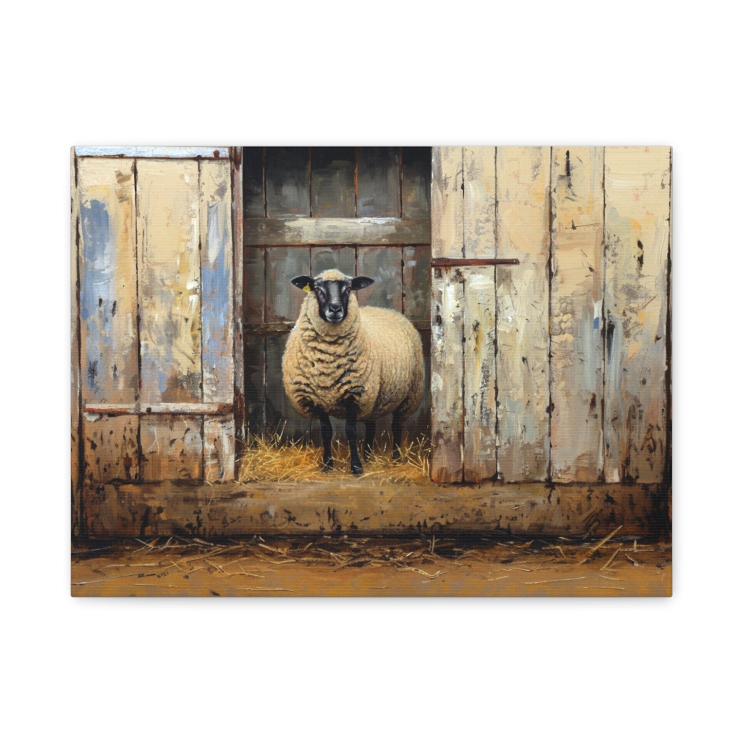 Suffolk "Sophie" Sheep Canvas 1.25"