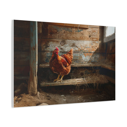 Rhode Island Red "Henny Penny" Chicken Canvas 1.25"