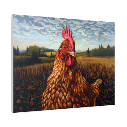 Rhode Island Red "Sunny" Chicken Canvas 1.25"