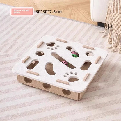 Cat Puzzle Box Felt Ball Interactive Indoor Exercise Toy