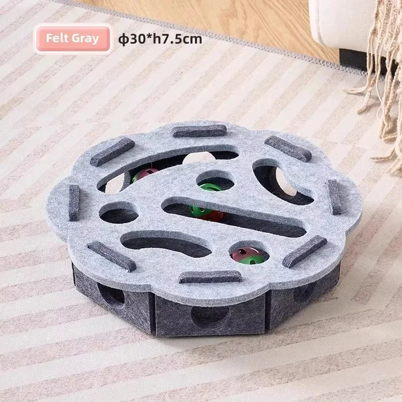 Cat Puzzle Box Felt Ball Interactive Indoor Exercise Toy