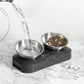 Stainless Steel Cat Dog Food Water Bowl With Stand