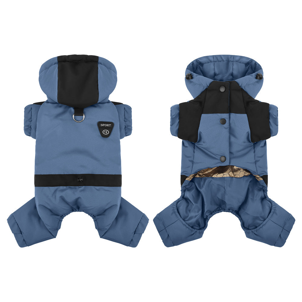 Thermal Dog Winter Coat Waterproof Hooded Snowsuit