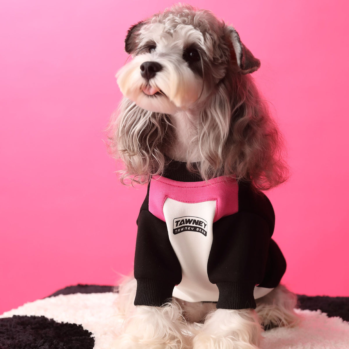 Dog Stitching Zipper Pullover Sweater Warm Comfortable Petwear