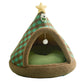 Four-Season Christmas Enclosed Cat Bed Cozy Secure House