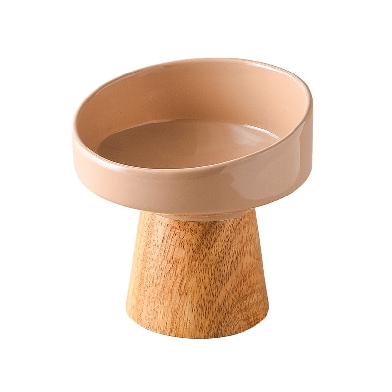 Ceramic Elevated Pet Food Water Bowl for Cats Dogs