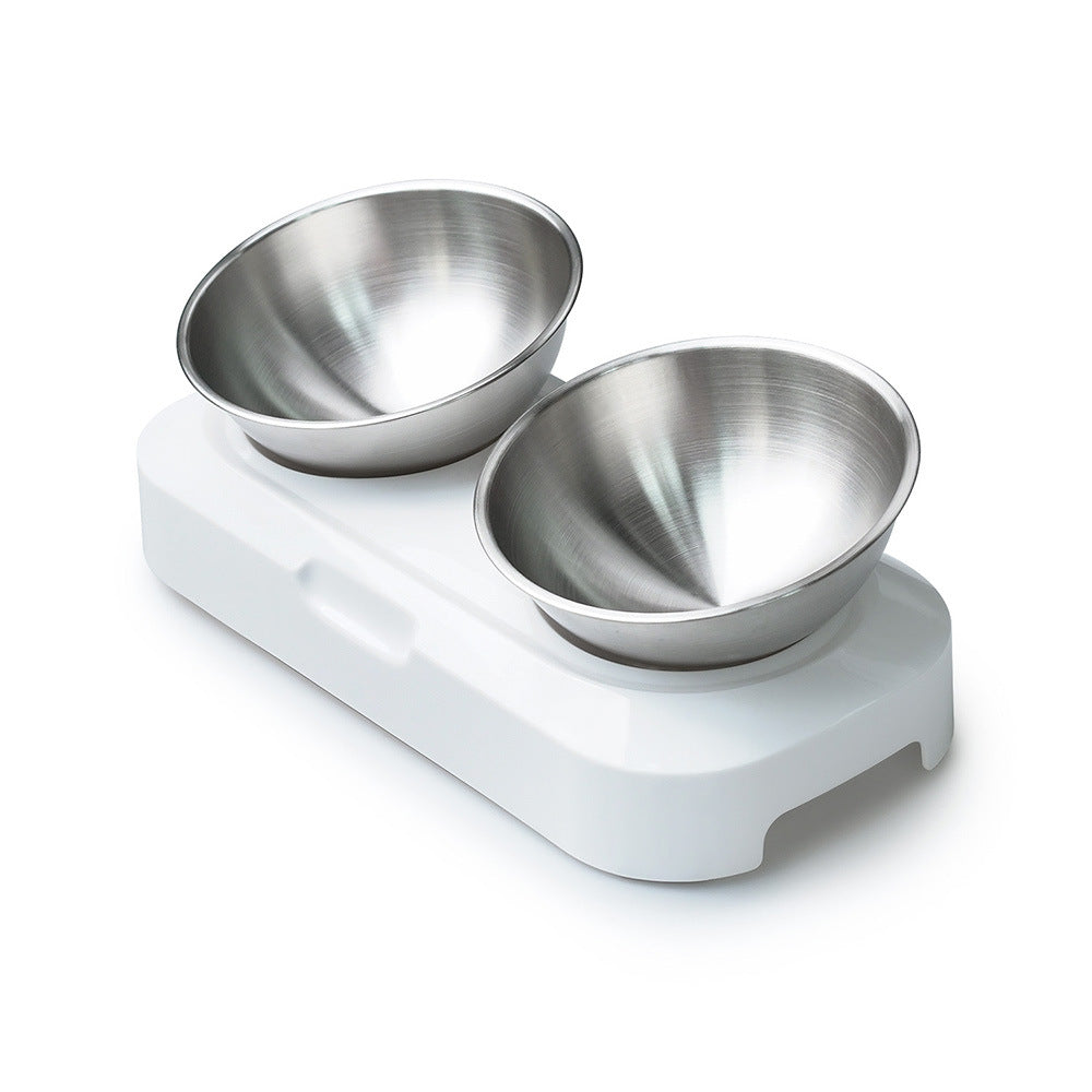Stainless Steel Cat Dog Food Water Bowl With Stand